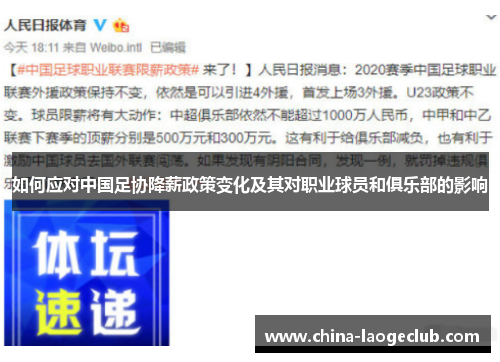 如何应对中国足协降薪政策变化及其对职业球员和俱乐部的影响